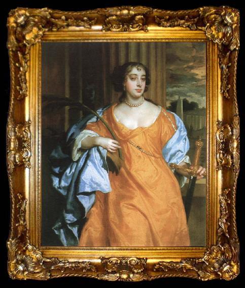 framed  Sir Peter Lely barbara villiers,duchess of cheveland as st.catherine of alexandria, ta009-2